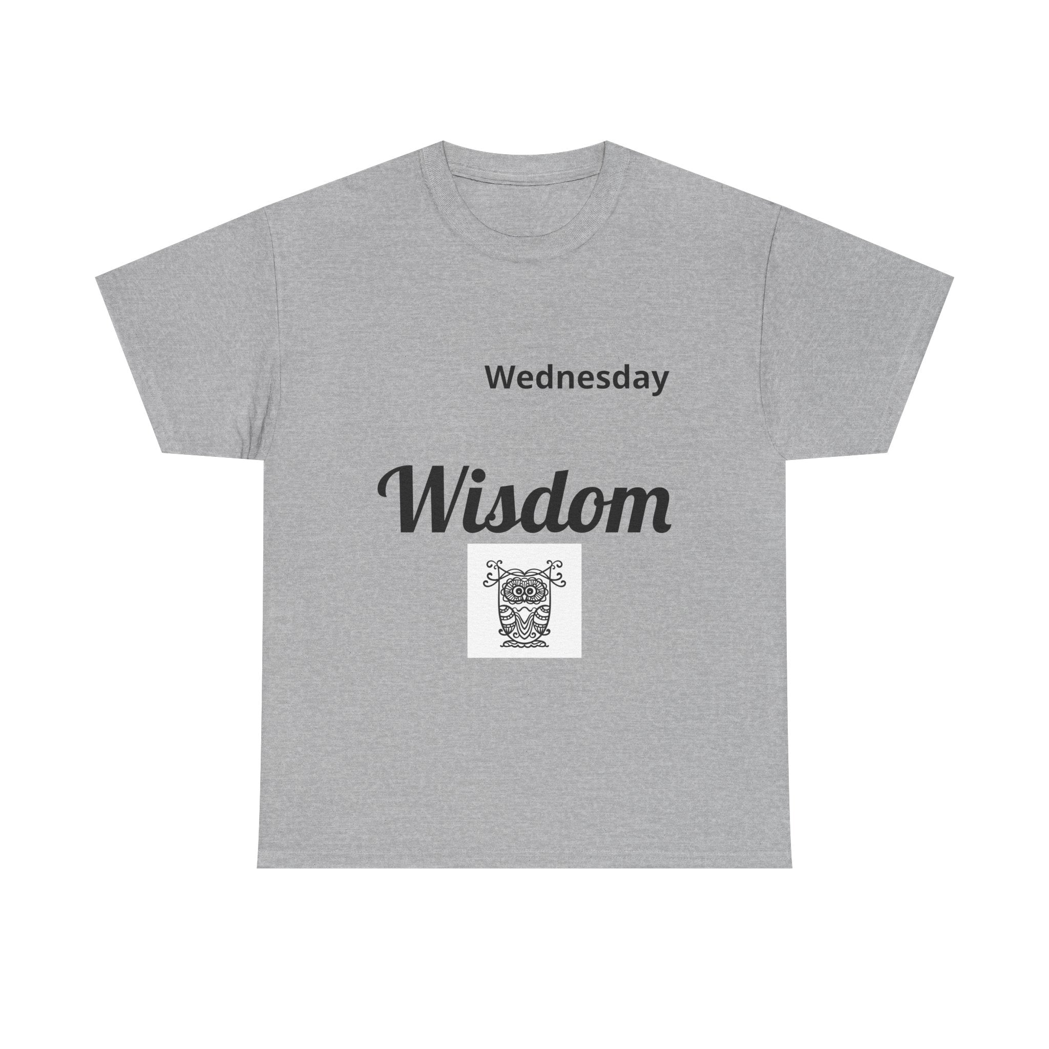 Wednesday Wisdom Tee | Owl Illustration, Typography Shirt