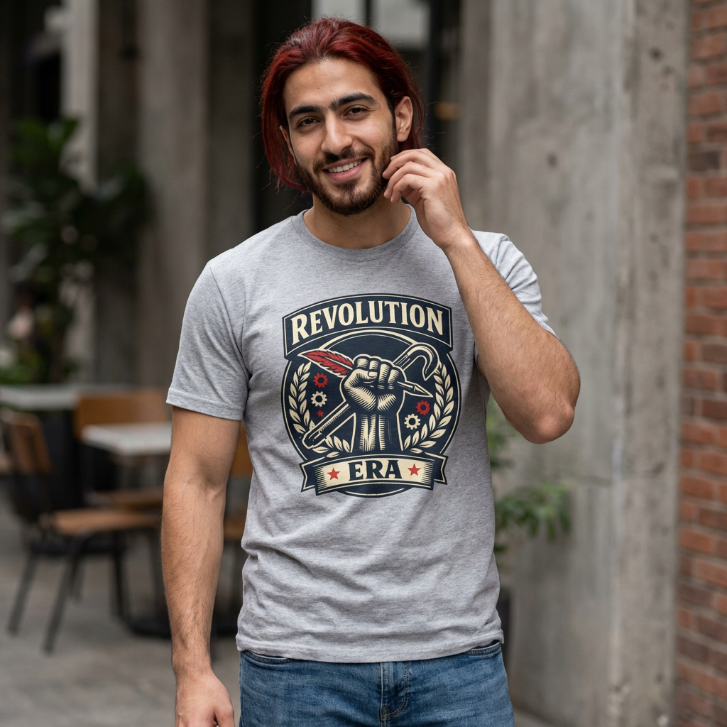 Revolution Era T-Shirt — Fist & Wrench Retro Protest Graphic Tee